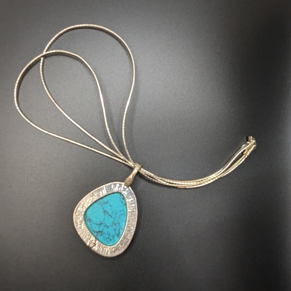 😍3 for $20 Premier Designs turquoise geometric shaped vintage necklace - Picture 5 of 11